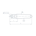 Bild 2 von Feste Zentrierspitze, 60° - Serie 243310  / (Größe) MK 5, ø d 42 mm